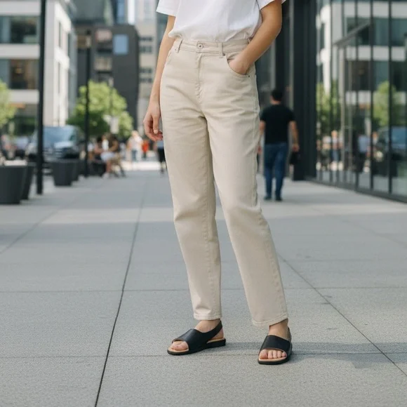 Journee Collection Black Slide Sandals - Picture 1 of 8